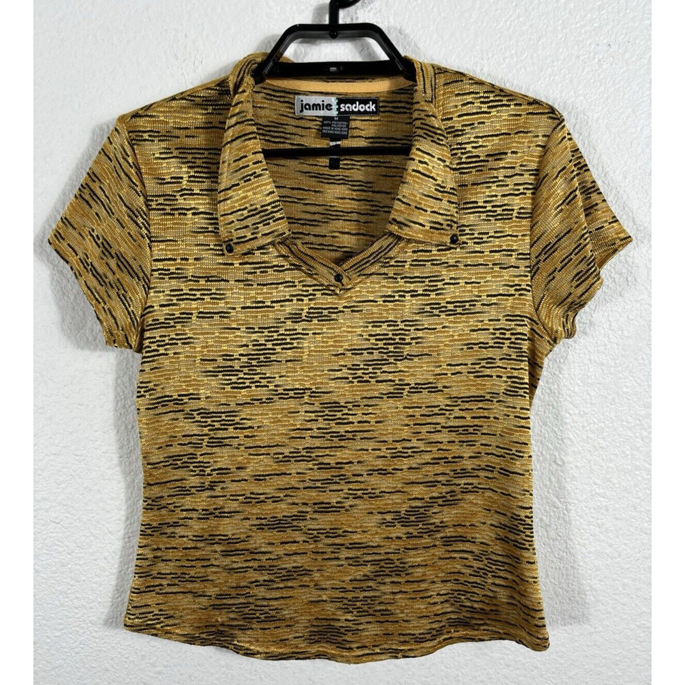 Jamie Sadock Top Women’s Medium Polyester Multicolor Knit Short Sleeve